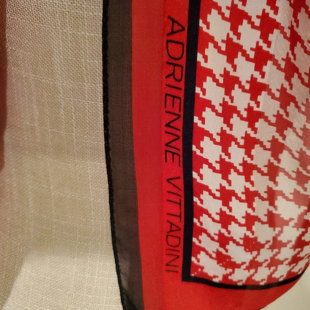 Bundle 2 Items/30% Discount! Adrienne Vittadini Red/White/Blue Silk Scarf